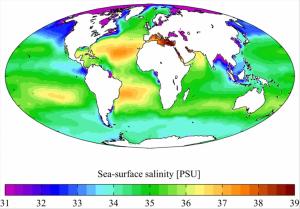 Salinité des surfaces océaniques